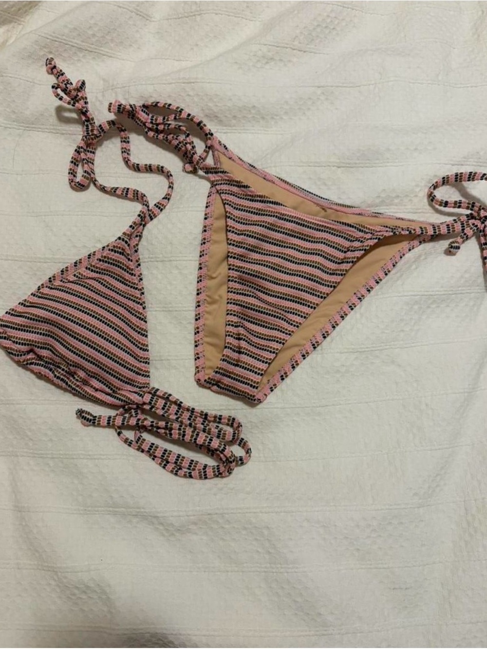 Cotton on stripped bikini set